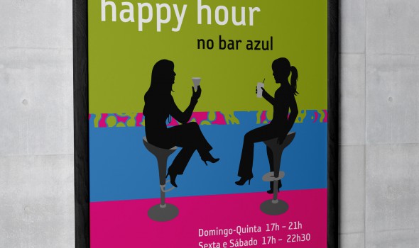 Bar Azul Happy Hour Poster